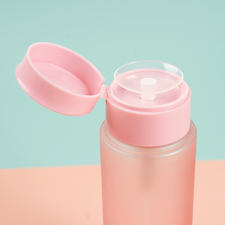 Botella de maquillaje de descarga de PET personalizada al por mayor para embalaje