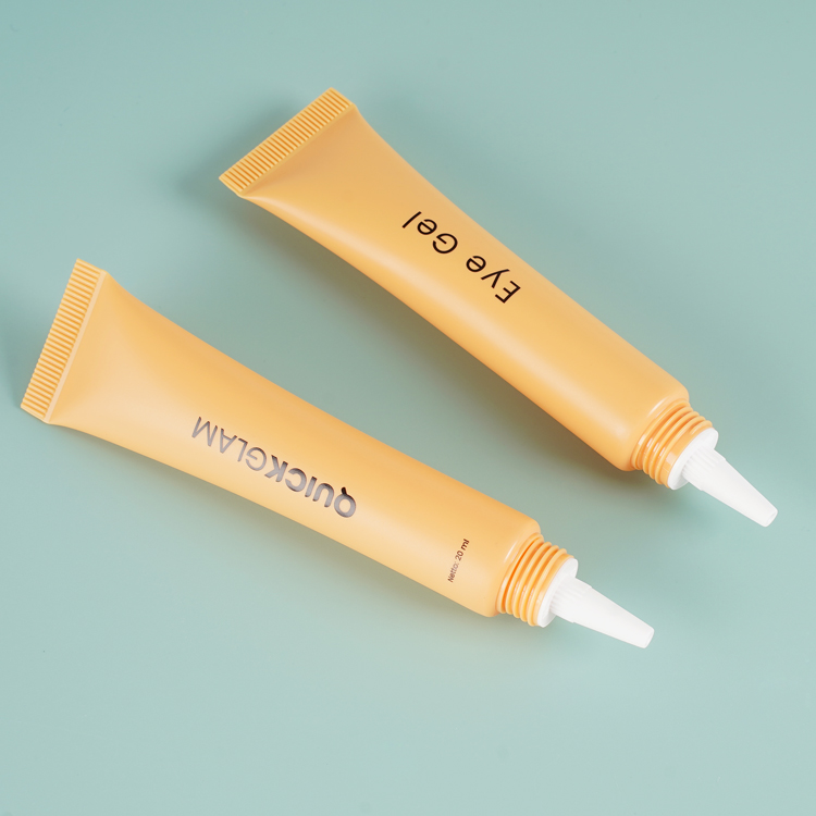 Tubo de empaquetado de la crema del ojo del tubo del tubo poner crema del envase con la cabeza de la aleación del cinc