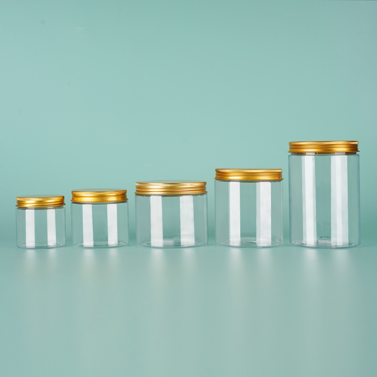  Tarro plástico del ANIMAL DOMÉSTICO del envase de comida de la crema corporal del empaquetado de encargo del aluminio 50g 100g 150g 200g del oro