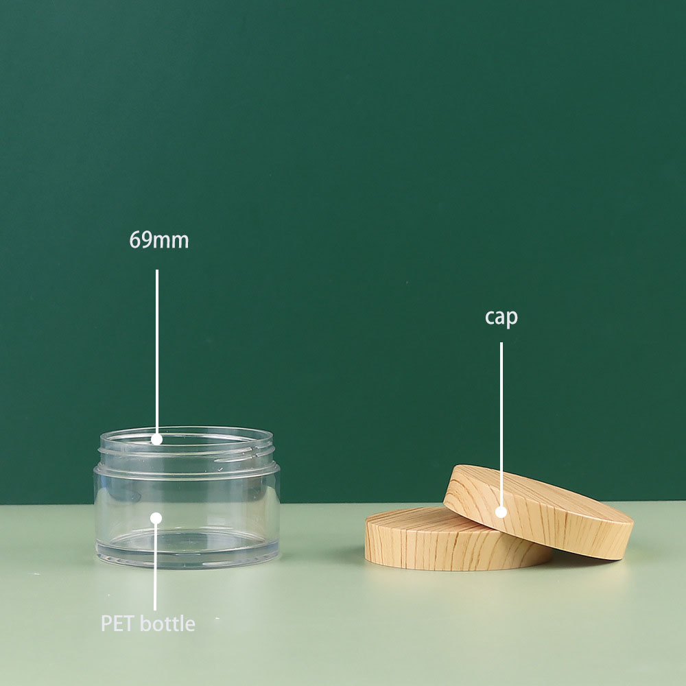 Envase cosmético del animal doméstico del tarro 50g del embalaje de la crema facial de la máscara de la cubierta de madera del ODM del OEM