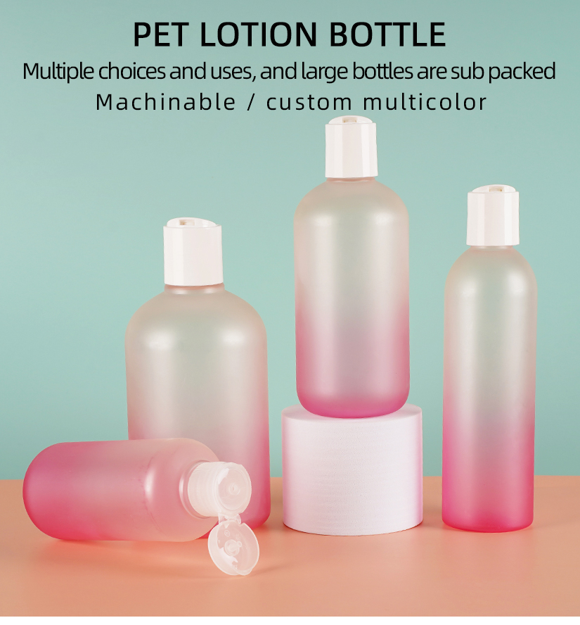 Gran oferta de botellas de champú vacías, contenedor de plástico para mascotas de 100ml, 150ml, 250ml y 500ml con tapa superior de disco, botellas de loción y Gel para el cabello