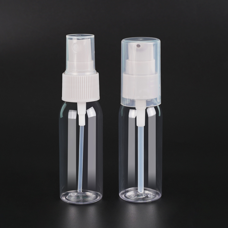 Botellas de plástico PET transparentes con spray de niebla fina